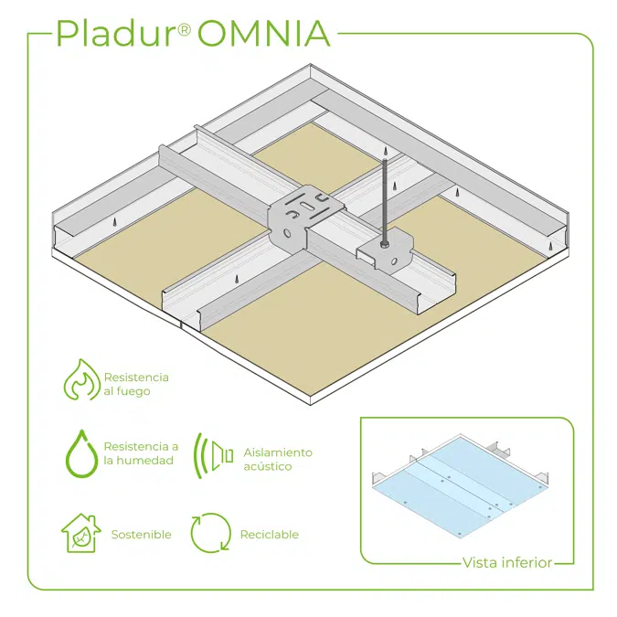 4.4.2 CEILINGS - T-60 (D) profiles twin frame suspended