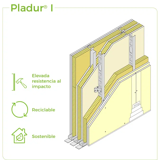 1.3.2 PARTITION WALLS BETWEEN HOUSES - Twin cavity partition with drywall assembly