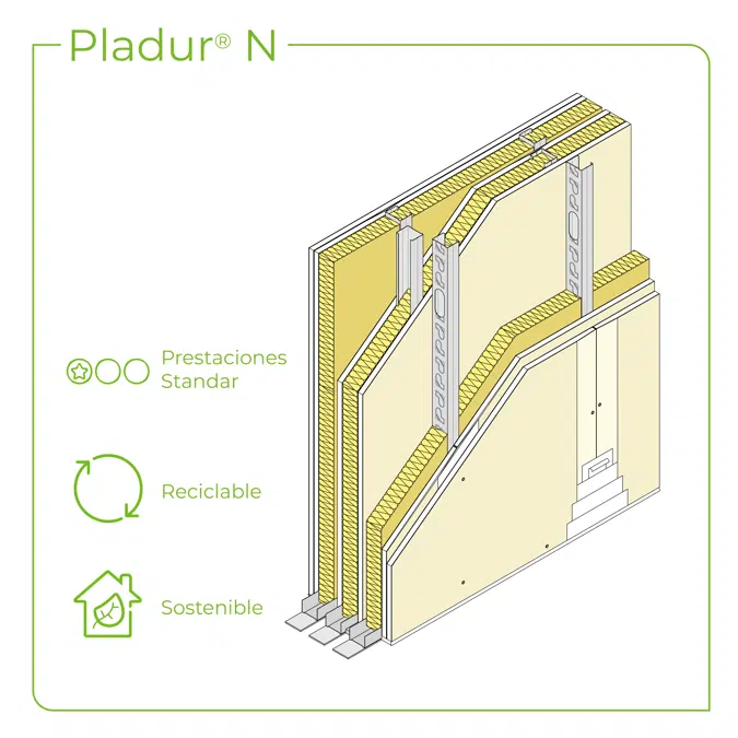 1.3.2 TABIQUES DE SEPARACIÓN - Mixto con base Pladur