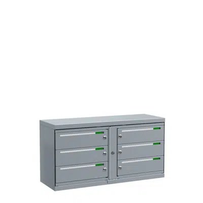 Image for Fastighetsbox Boxicon G3 Liggande 2x3 (postbox med 6 fack)