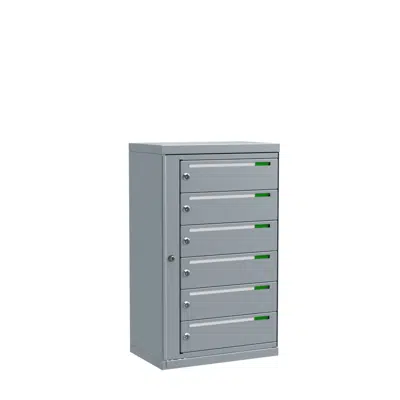 Image for Fastighetsbox Boxicon G3 Liggande 1x6 (postbox med 6 fack)