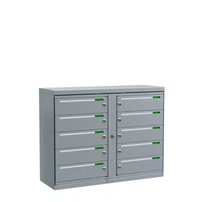 Image for Fastighetsbox Boxicon G3 Liggande 2x5 (postbox med 10 fack)