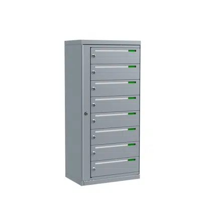 Image for Fastighetsbox Boxicon G3 Liggande 1x8 (postbox med 8 fack)