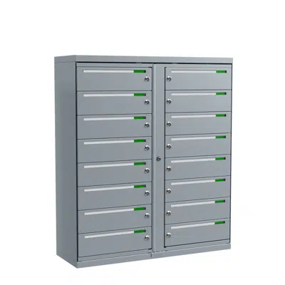 Image for Fastighetsbox Boxicon G3 Liggande 2x8 (postbox med 16 fack)