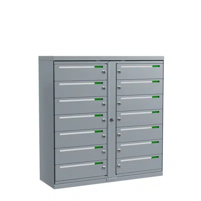 Image for Fastighetsbox Boxicon G3 Liggande 2x7 (postbox med 14 fack)