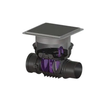 Image for KESSEL twin flap backwater valve Staufix DN150, black, concrete slab, rat protect