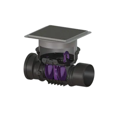 รูปภาพสำหรับ KESSEL twin flap backwater valve Staufix Control, DN200, black, concrete slab