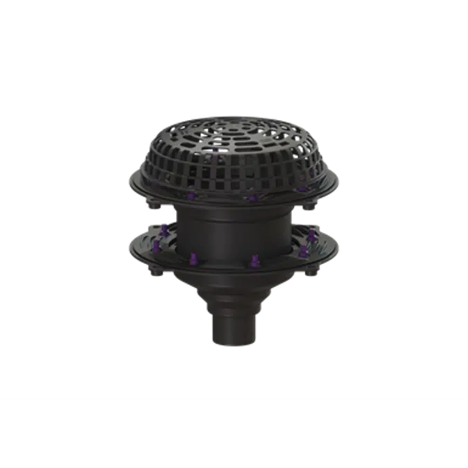KESSEL-Roof drain for flat roof surfaces waterproof concr., DN70, without heating