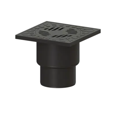 изображение для KESSEL-Yard drain Alrondo 37287S cover plate 200x200, Ø 110, black