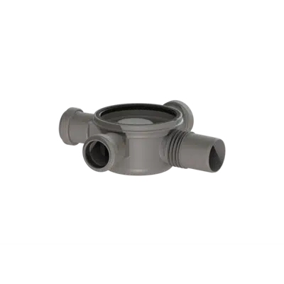 KESSEL Drain body "the Superflat" 42703 lateral outlet Ø50, three inlets Ø40图像