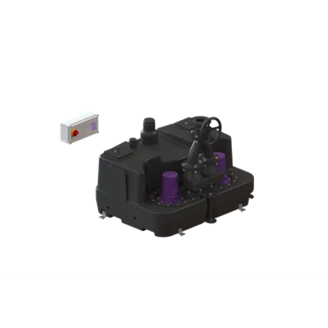 BIM objects - Free download! KESSEL-Twin lifting station 11083 Aqualift ...