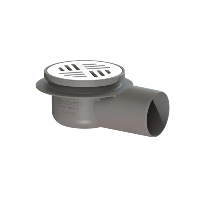 KESSEL-Balcony drain 40172.71 lateral Ø 75, with inserted cover