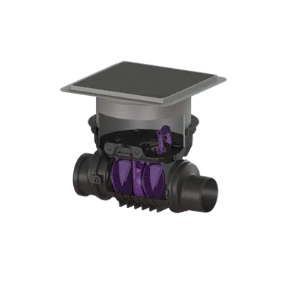 Image for KESSEL twin flap backwater valve Staufix Control, DN125, black, concrete slab