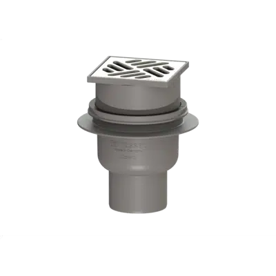 Image for KESSEL-Bathroom drain Classic 40270.20 Ø75 vertical, slotted cover, 100x100 mm