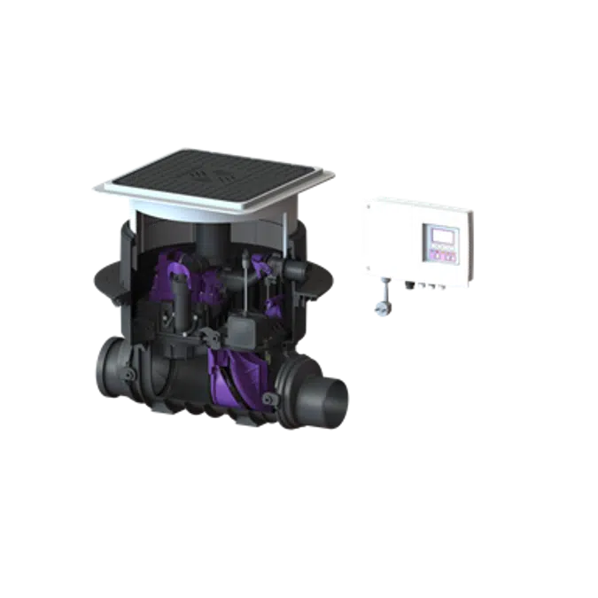 KESSEL-Backwater lifting station 21125S Ecolift, Ø125, recessed cover and drain