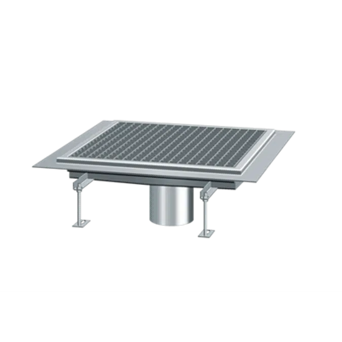 KESSEL-Square channel drain 6050050 stainless steel, B: 500, L: 500, H: 65