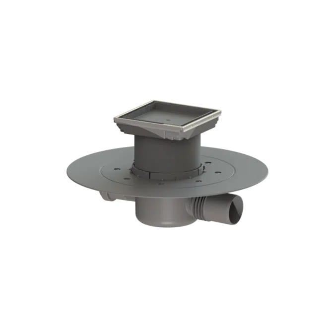 KESSEL-Bathroom drain Superflat 42701.95 Ø50 lateral, glue flange, recessed cover