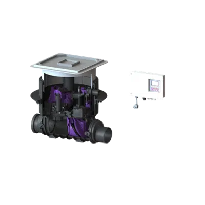 Image for KESSEL-Backwater lifting station 21125X Ecolift, Ø125, black cover and drain