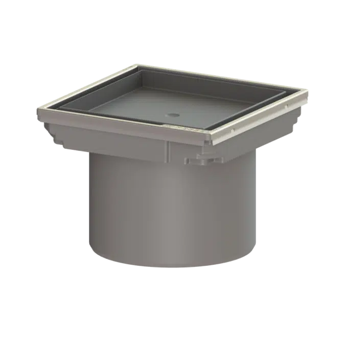 KESSEL-Upper section 27211 cover recessed, rim st. steel, System100