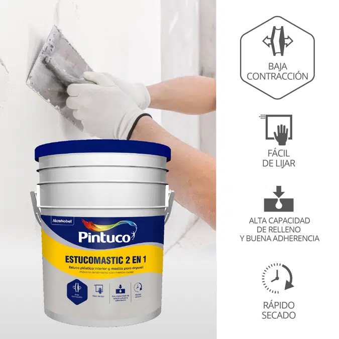 Estucomastic 2-in-1 Plastic stucco and putty for drywall