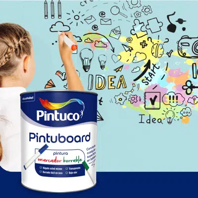 afbeelding voor Pintuboard paint to create erasable marker board