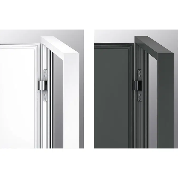 Objetos BIM - ¡Descarga gratis! Single-sash entrance door with hidden ...