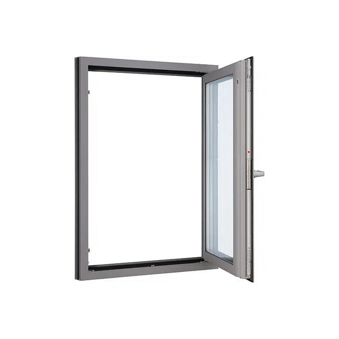 Single-sash aluminum window with the Roto AL hardware system