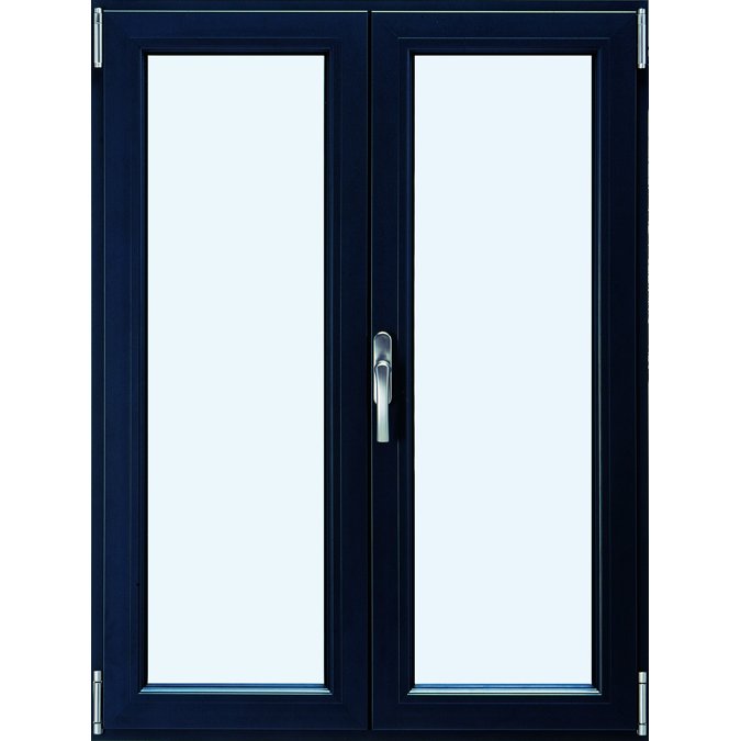 BIM objects - Free download! Double-sash aluminum window with the Roto ...