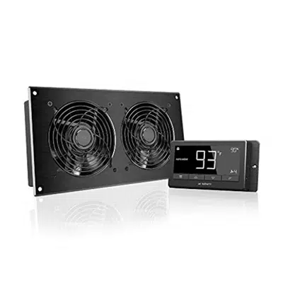 Imagem para AC Infinity AIRTITAN T7, Ventilation Fan 12" with Temperature Humidity Controller, for Crawl Space, Basement, Garage, Attic, Hydroponics, Grow Tents}