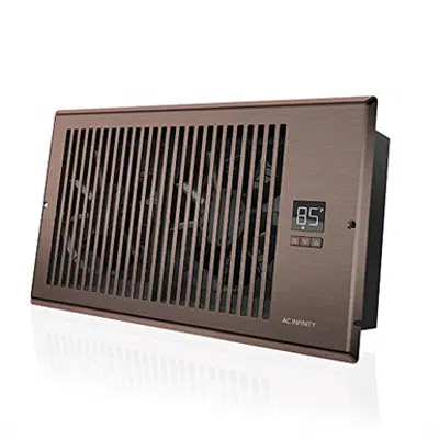 kép a termékről - AC Infinity AIRTAP T6, Quiet Register Booster Fan with Thermostat Control. Heating Cooling AC Vent. Fits 6” x 12” Register Holes.