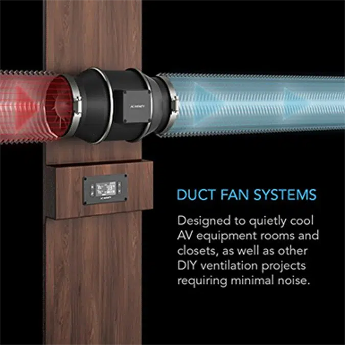 AC Infinity CLOUDLINE T4, Quiet 4” Inline Duct Fan with Temperature Humidity Controller - Ventilation Exhaust Fan for Heating Cooling Booster, Grow Tents, Hydroponics