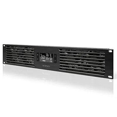 รูปภาพสำหรับ AC Infinity CLOUDPLATE T7-N, Rack Mount Fan Panel 2U, Intake Airflow, for cooling AV, Home Theater, Network 19” Racks