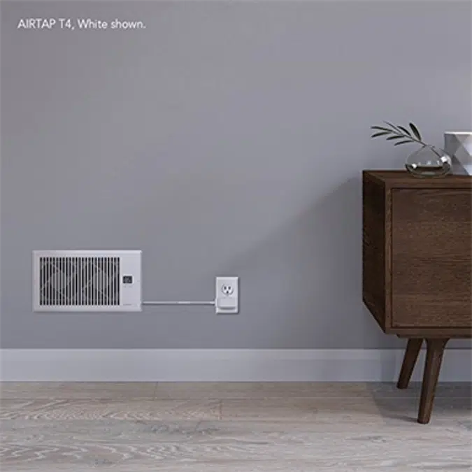 AC Infinity AIRTAP T4, Quiet Register Booster Fan with Thermostat Control. Heating Cooling AC Vent. Fits 4” x 10” Register Holes.