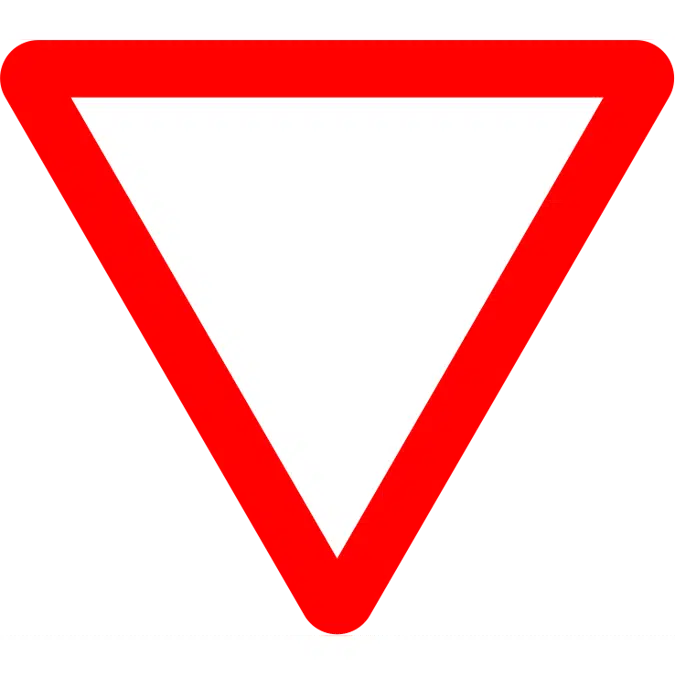 R1 Yield Road sign in Fibreglass reinforced polymer composite