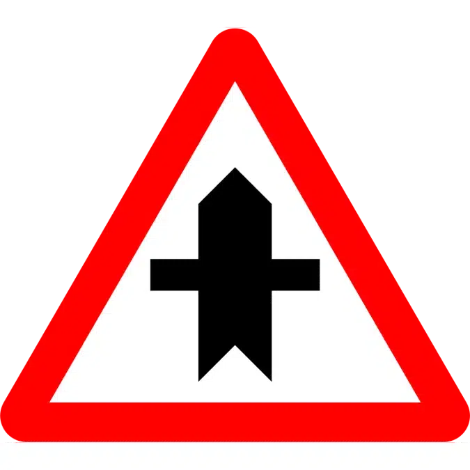 P-1 Intersection with priority Cross in Galvanized steel