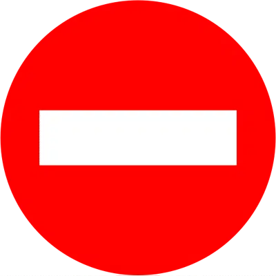 Image for R-101 No entry Road sign in Galvanized steel