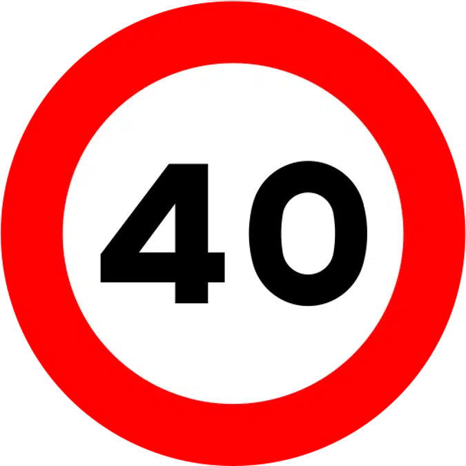 R-301 Speed limit Road sign in Fibreglass reinforced polymer composite