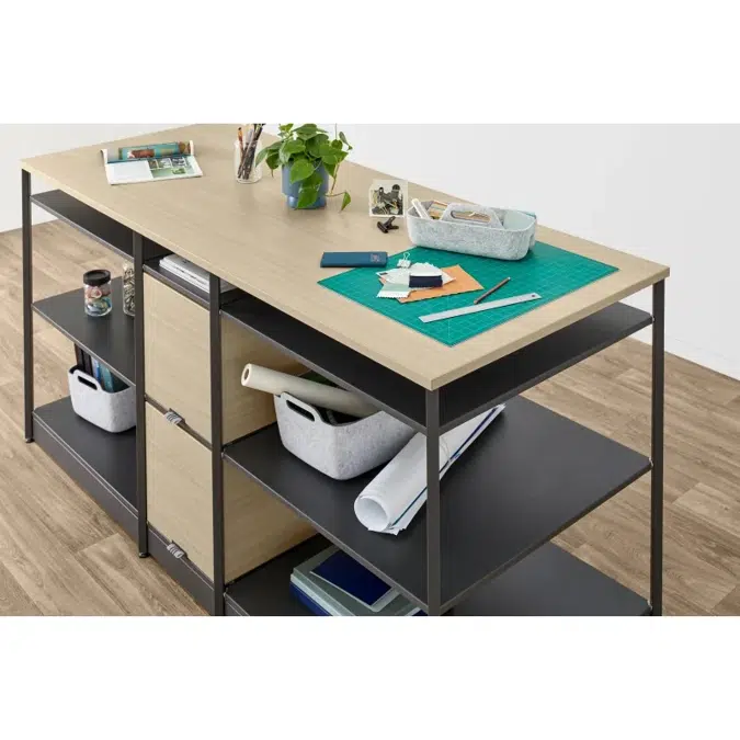 Steelcase Flex Office Desk Basket + Desk Accessories