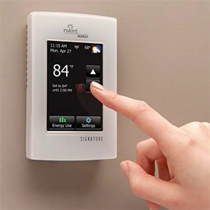 Nuheat SIGNATURE Programmable Dual-Voltage Thermostat with WiFi and Touchscreen Interface