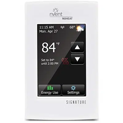 Nuheat SIGNATURE Programmable Dual-Voltage Thermostat with WiFi and Touchscreen Interface için görüntü