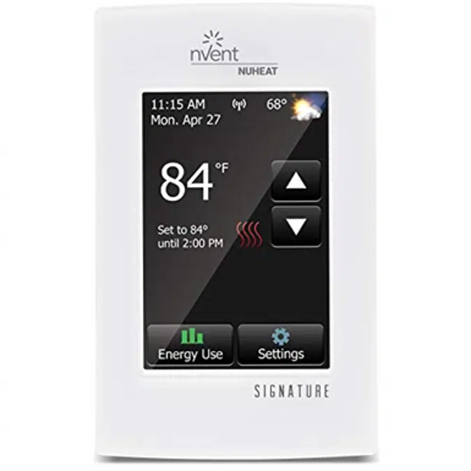 Nuheat SIGNATURE Programmable Dual-Voltage Thermostat with WiFi and Touchscreen Interface