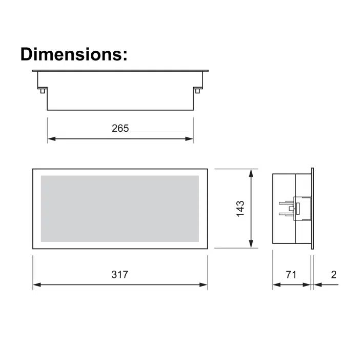 L Led (flush mounted)