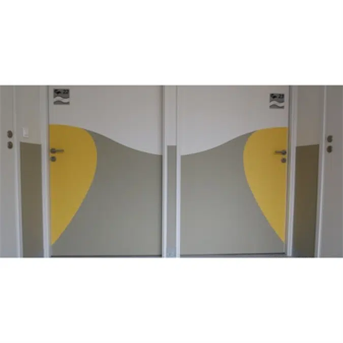 HALF-HEIGHT DECORATIVE DOOR - Monocolour