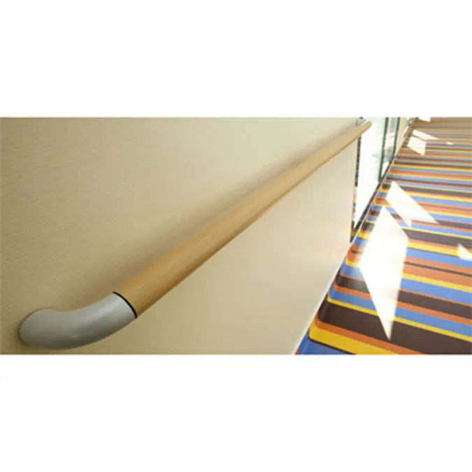 ESCORT DECOWOOD - Wood effect round handrail diameter 40 mm