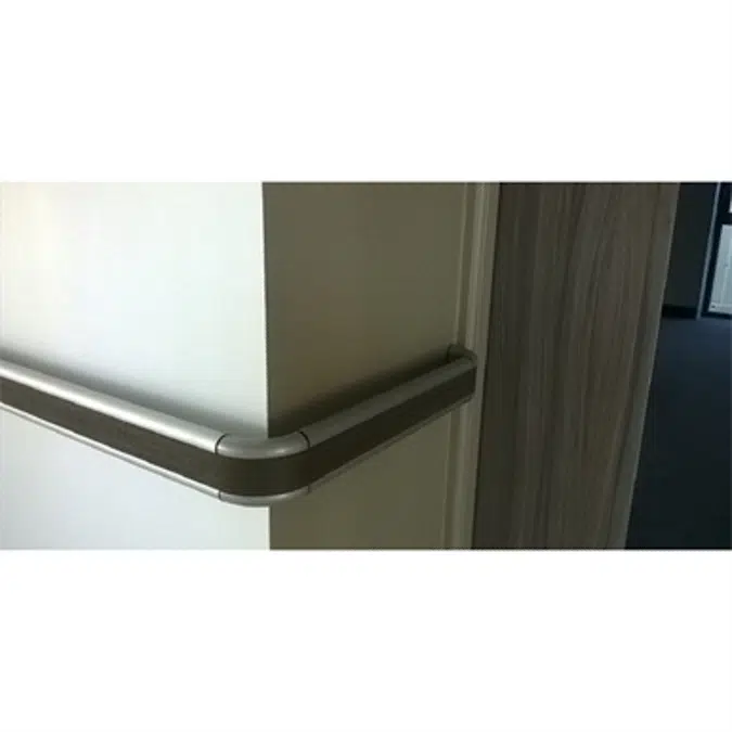 STARLINE DECOWOOD - Aluminium handrail with wood effect band