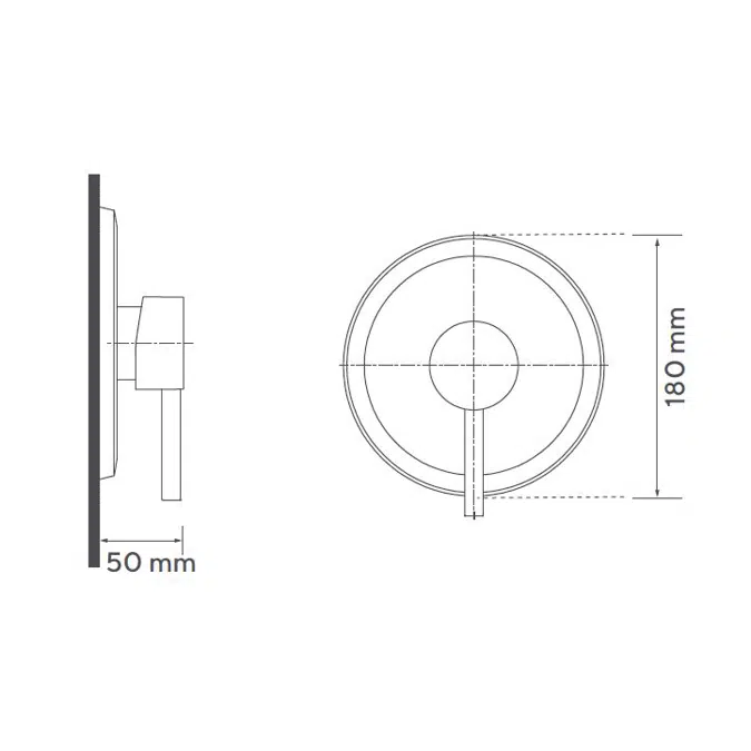 Vivaldi one lever handle valve only trim