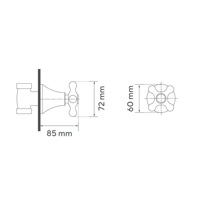 Calima one handle valve only trim