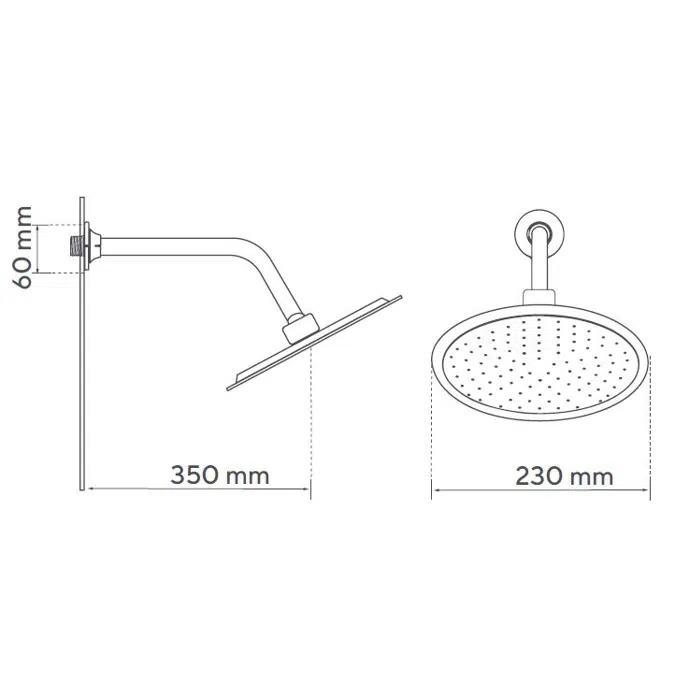 Round Iseo showerhead