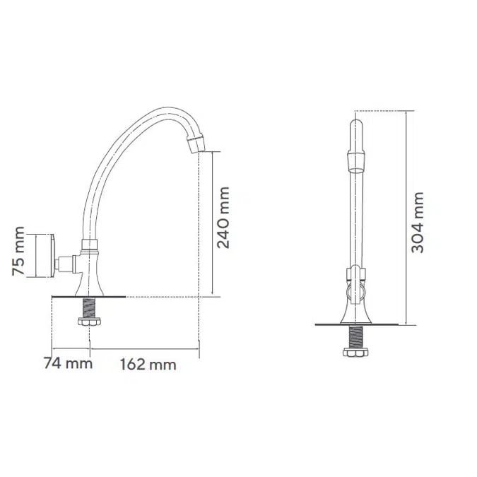 Piana mobile table faucet