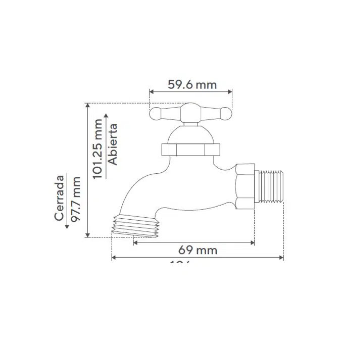 Llave Manguera Plástica Blanca